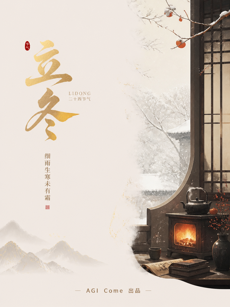 二十四节气 · 新中式海报系列 - AI 生成的海报与广告作品